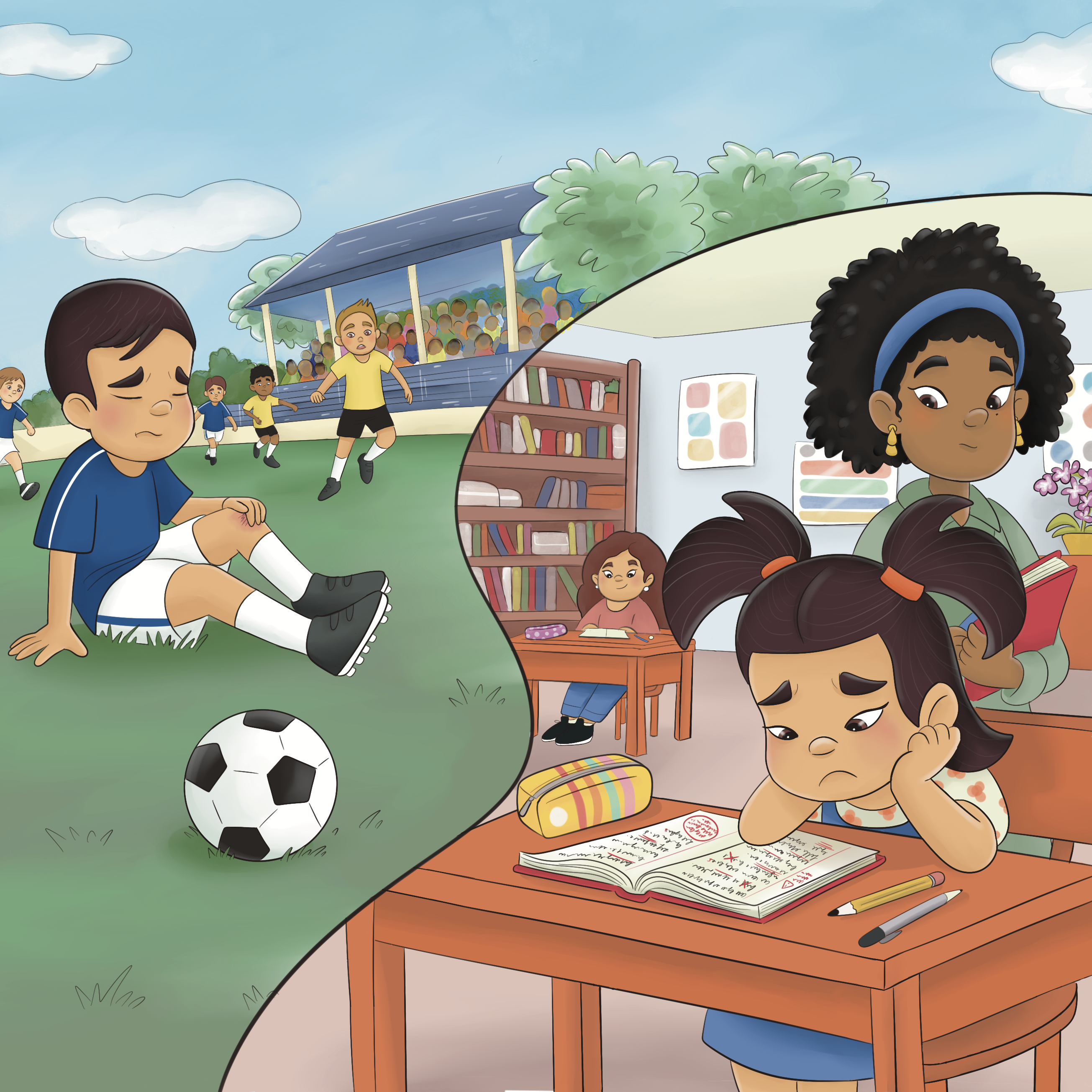 illustration jeunesse style dessin animé