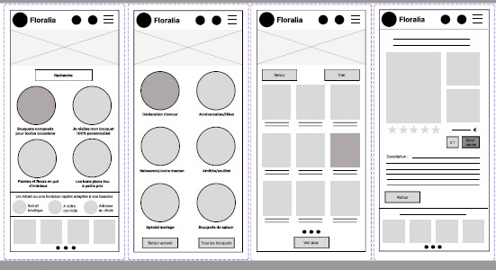 Réalisation de prototypes basse fidélité - Recherche UX