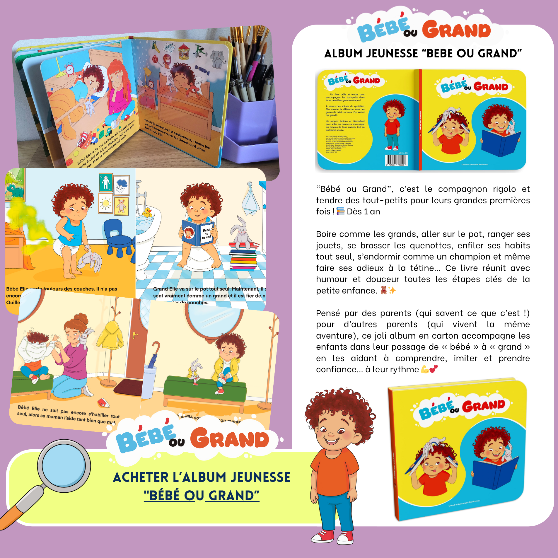 Album jeunesse Bébé ou Grand Livre éducatif dès 1 an