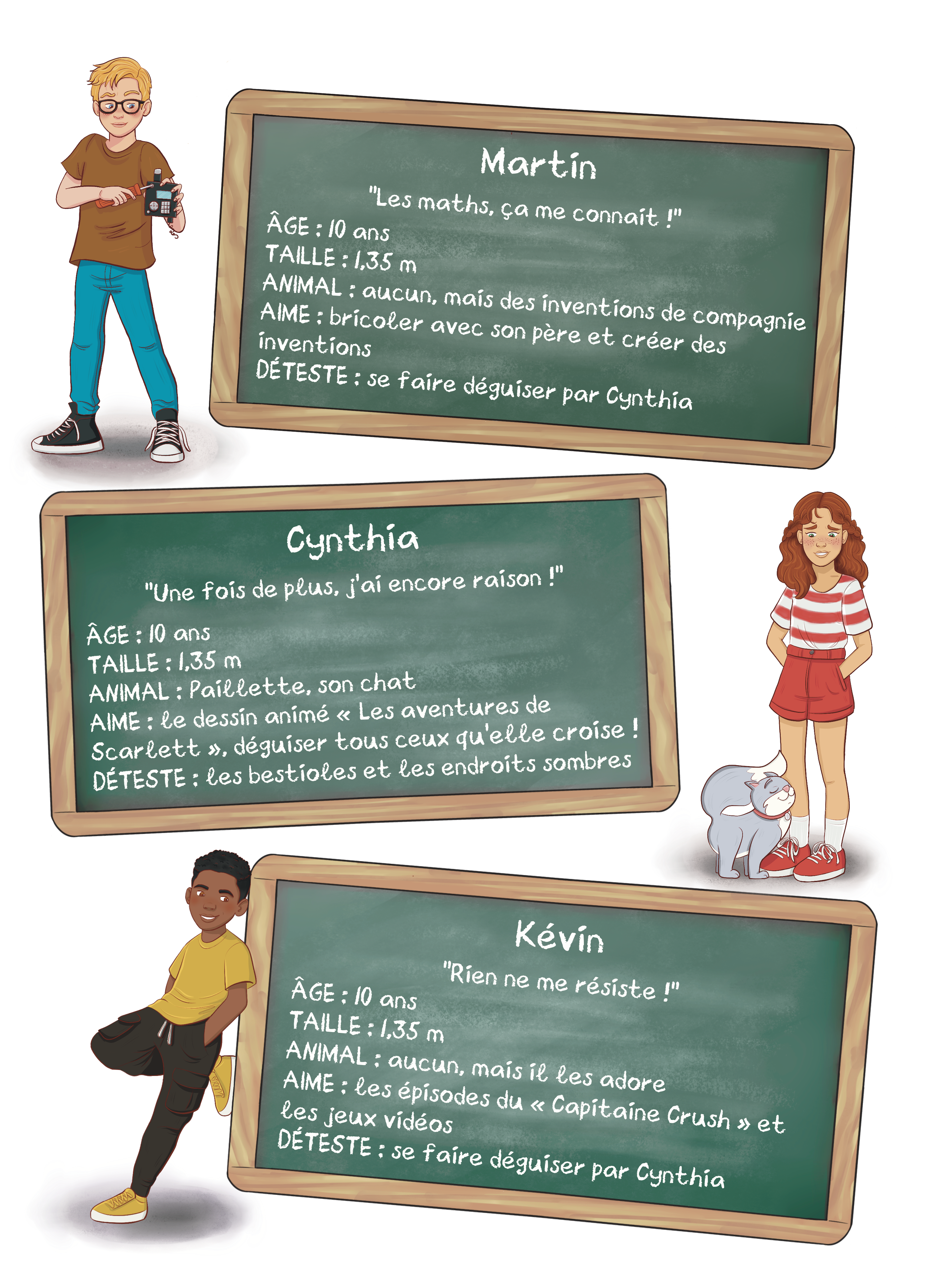 illustrations personnages principaux roman jeunesse