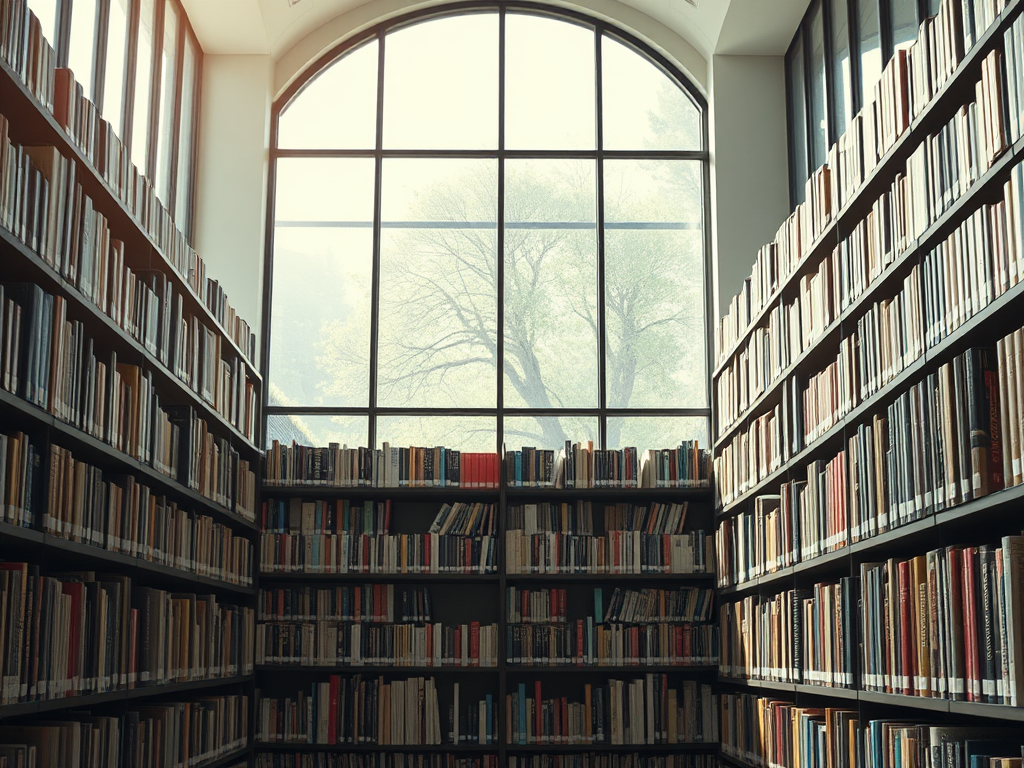 bibliothèque avec de nombreux livres